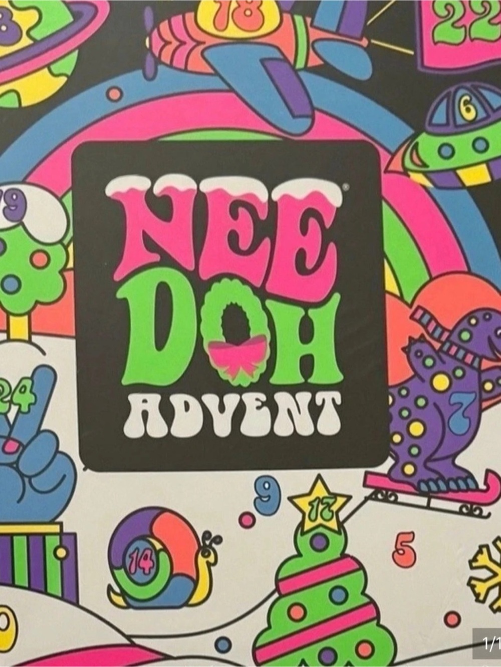 NeeDoh Advent Calendar Colorful Graphic Item